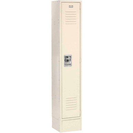 GLOBAL INDUSTRIAL Single Tier Locker, 12x12x72 1 Door, Unassembled, Tan 254115TN